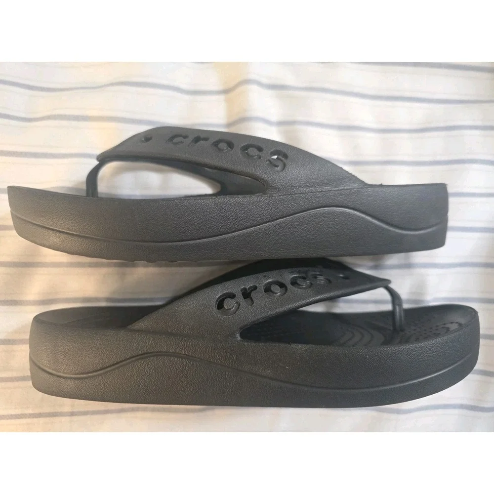 Crocs Baya II Flip Black Flip Flop Slippers W7
